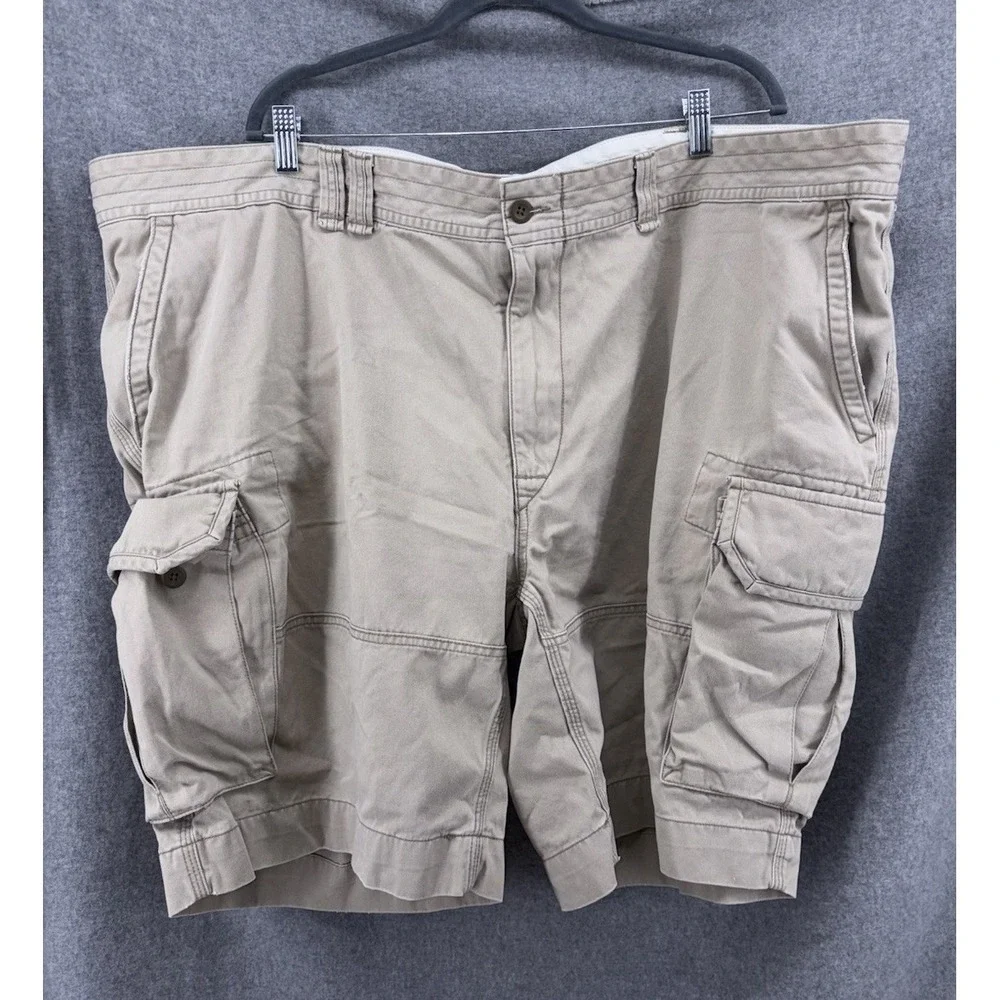 Polo Ralph Lauren Beige Khaki Cargo Shorts Men's 52B Big Y2K Baggy